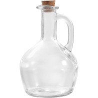 Aceitera de Vidrio 350ml con Tapon de Corcho La Medi - Accesorio de Cocina Elegante