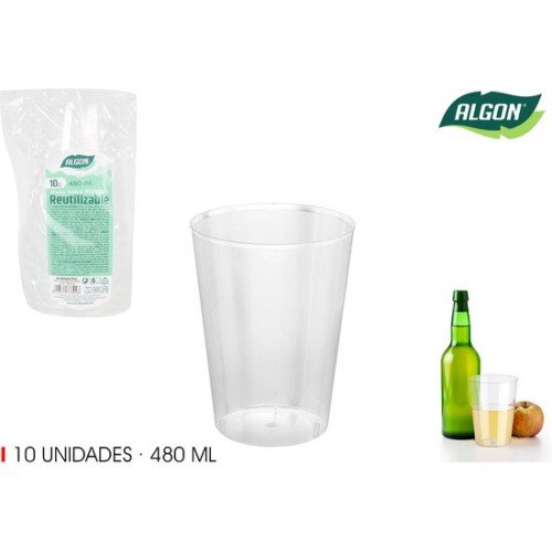 Set of 10 Algon Cider Glasses 480ml
