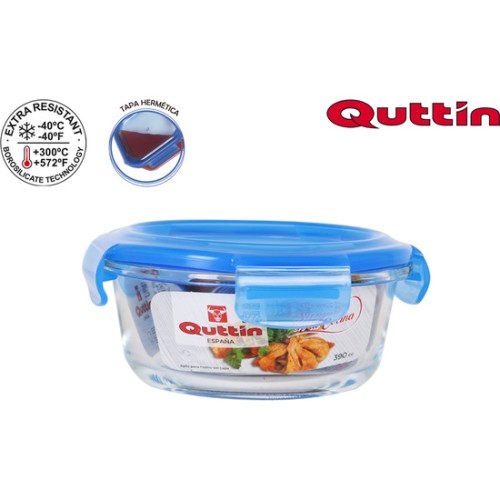 Round Lunch Box with Lid New Blue 13.8cm Quttin