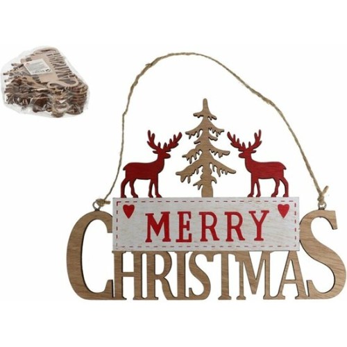 Christmas Decorated Reindeer Sign 20x14cm