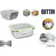 Square Hermetic Lunch Box 400ml Quttin