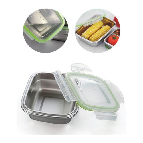 Square Hermetic Lunch Box 400ml Quttin