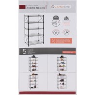5-Tier Metal Shelf 52x34x110 Confortime