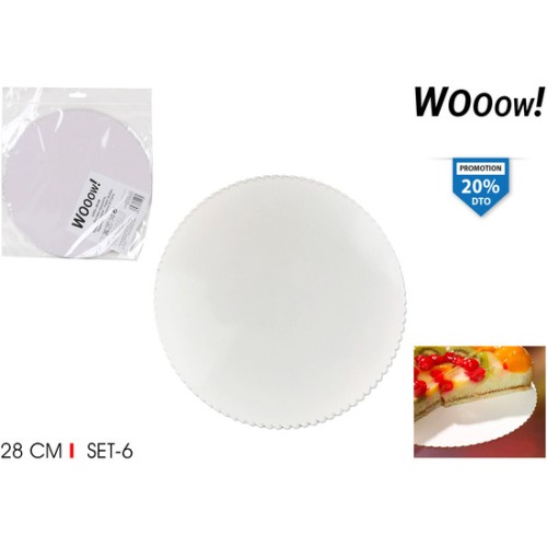 Round Pastry Liners 28cm 6pcs
