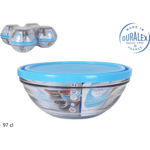 Lys Stackable Round Salad Bowl 17x7cm with Lid