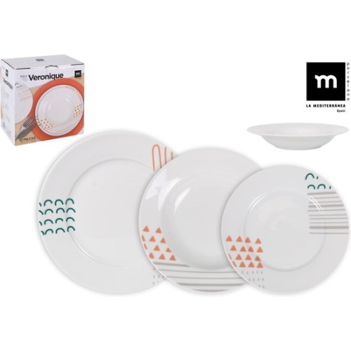 Round Dinnerware Set 12pcs Veronique