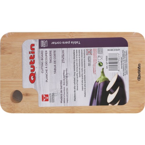 Bamboo Cutting Board 27x15cm for Eco-Friendly Cooking