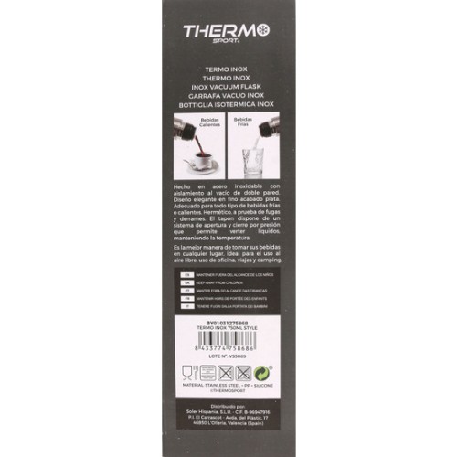 Termo Inox 750ml Style Thermosport