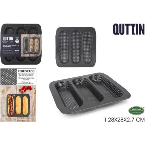 Molde 3 Baguette Gde.Perforad 28x28 Quttin
