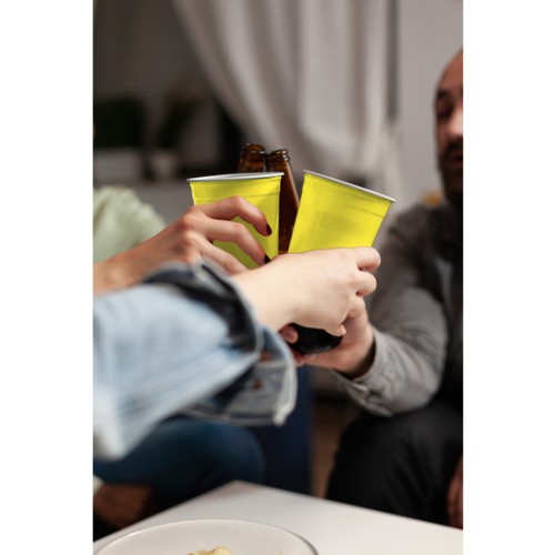 Set of 10 Bicolor Cups Lemon-Blue 450 Algon