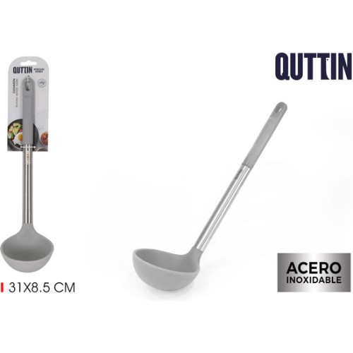 Silicone Ladle Steel Handle Quttin