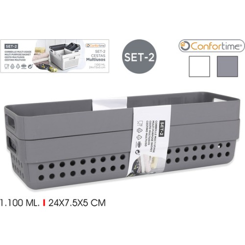 Set de 2 cestas multiusos