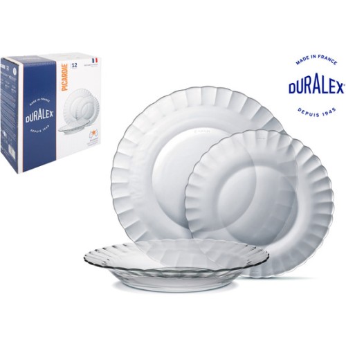 Duralex Picardie 12-Piece Tableware Set - Elegant and Durable