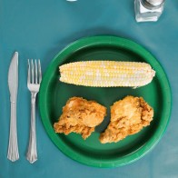 Set of 10 Green Soy Paper Plates 20c Algon