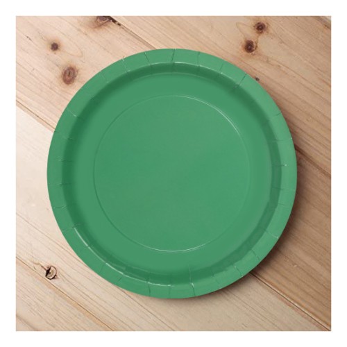 Set of 10 Green Soy Paper Plates 20c Algon