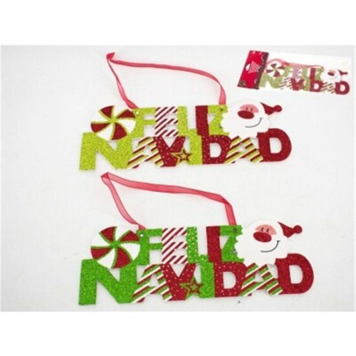 Merry Christmas Sign 20cm Assorted