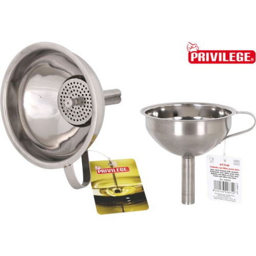 4 Funnel with Filter Stainless Steel