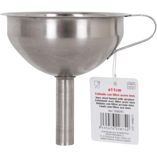 4 Funnel with Filter Stainless Steel