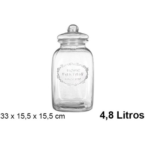 Hermetic Glass Cookies Jar 4.8L