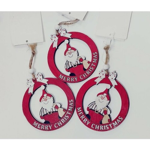 Flat Christmas Ball Pendant with Figure