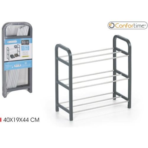 3-Tier Metal Shoe Rack for Shoe Organization