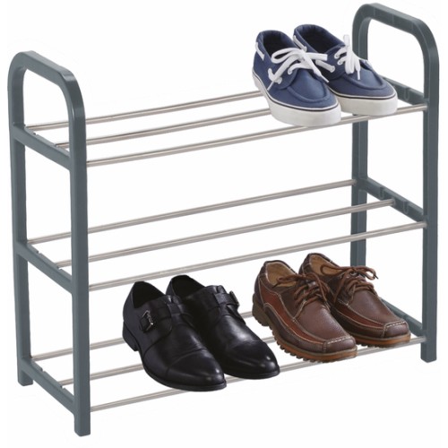 Zapatero Metálico de 3 Pisos para Organización de Zapatos