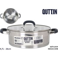 Induction-Compatible Stainless Steel Casserole 26cm with Lid