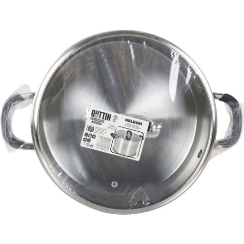 Cacerola de Acero Inoxidable Apta para Inducción 26cm con Tapa