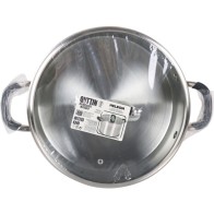 Cacerola de Acero Inoxidable Apta para Inducción 26cm con Tapa