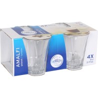 Set of 4 Transparent Glasses 9cl Amalfi