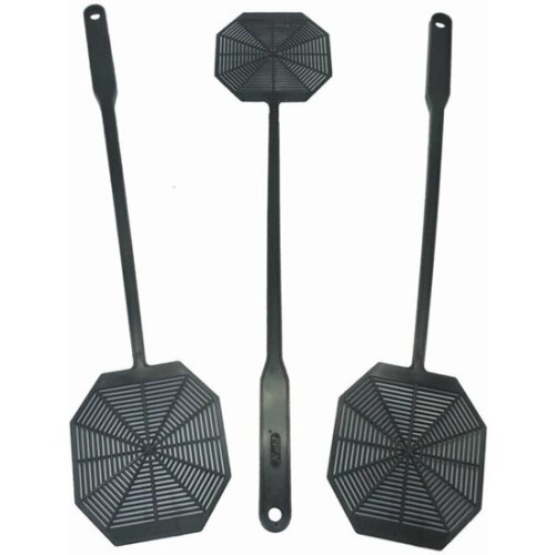 Pala Matamoscas Hexagonal Negra