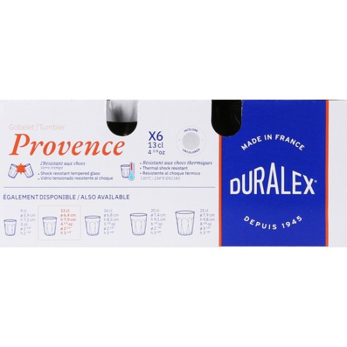 Set de 6 Vasos Transparentes 13cl Provence