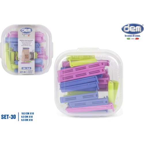 Set of 30 Bag Clips for Food Storage