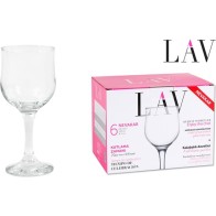 Set of 6 Red Wine Glasses 240cc by Nevakar