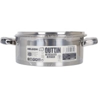 Cacerola de Acero Inducción 24cm/4L/0.8mm con Tapa Heleom