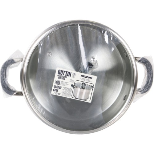 Cacerola de Acero Inducción 24cm/4L/0.8mm con Tapa Heleom