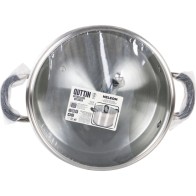 Cacerola de Acero Inducción 24cm/4L/0.8mm con Tapa Heleom