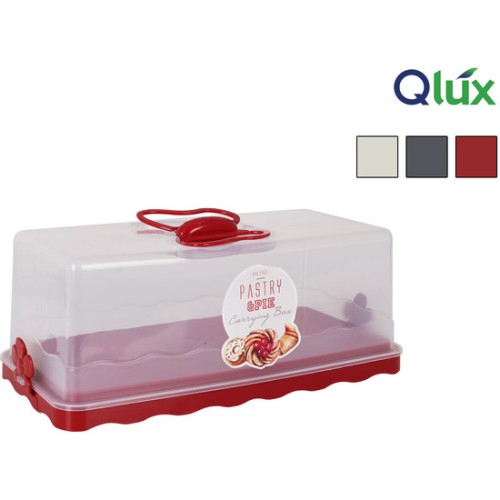 Rectangular Cake Carrier 34x17x14cm Butterfly Qlux