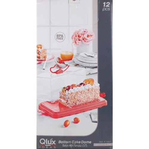 Rectangular Cake Carrier 34x17x14cm Butterfly Qlux