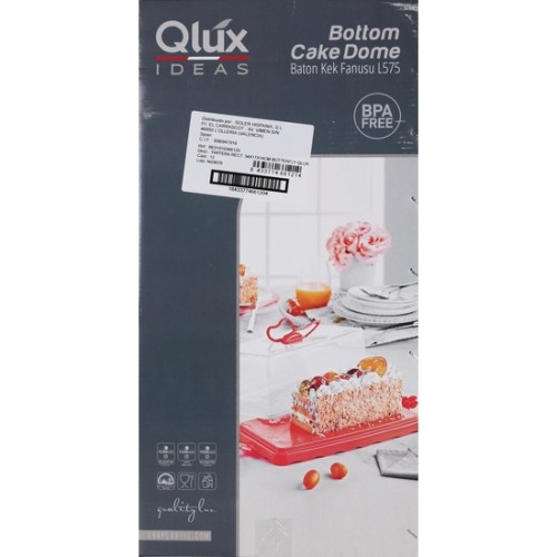 Rectangular Cake Carrier 34x17x14cm Butterfly Qlux