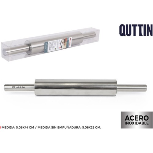 Stainless Steel Rolling Pin 5.08x25cm Quttin
