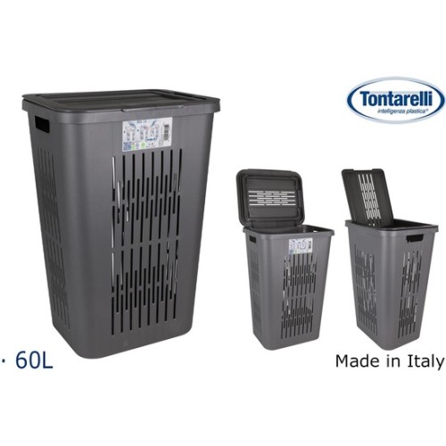 Double Opening Trash Bin 60L Bella Graphite