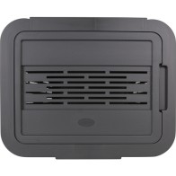 Double Opening Trash Bin 60L Bella Graphite