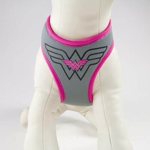 S/M Wonder Woman Dog Harness Dark Pink