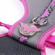 S/M Wonder Woman Dog Harness Dark Pink