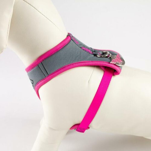 S/M Wonder Woman Dog Harness Dark Pink