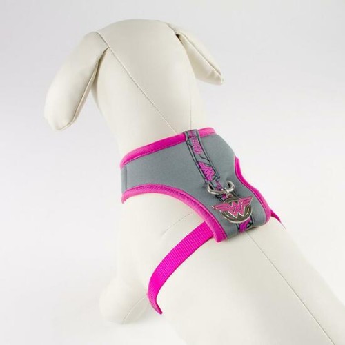 S/M Wonder Woman Dog Harness Dark Pink