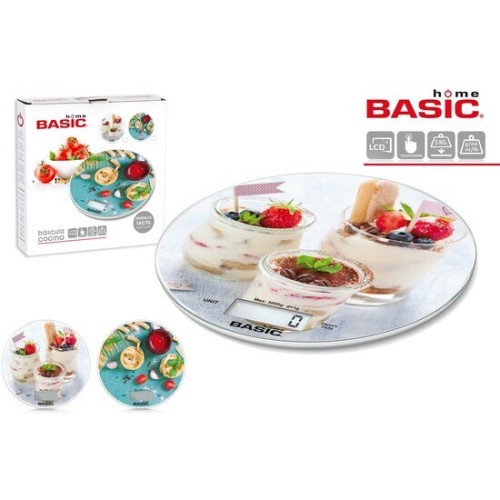 Digital Kitchen Scale 5kg Round Decorated