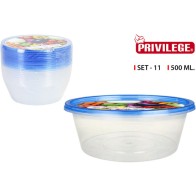 Set of 11 Disposable Round 500ml