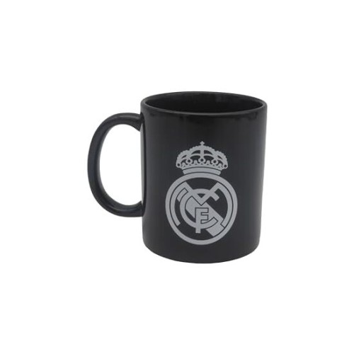 Real Madrid Black Ceramic Mug with White Crest in Box